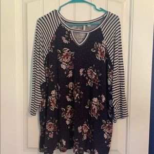 Cato 3/4 length sleeve top